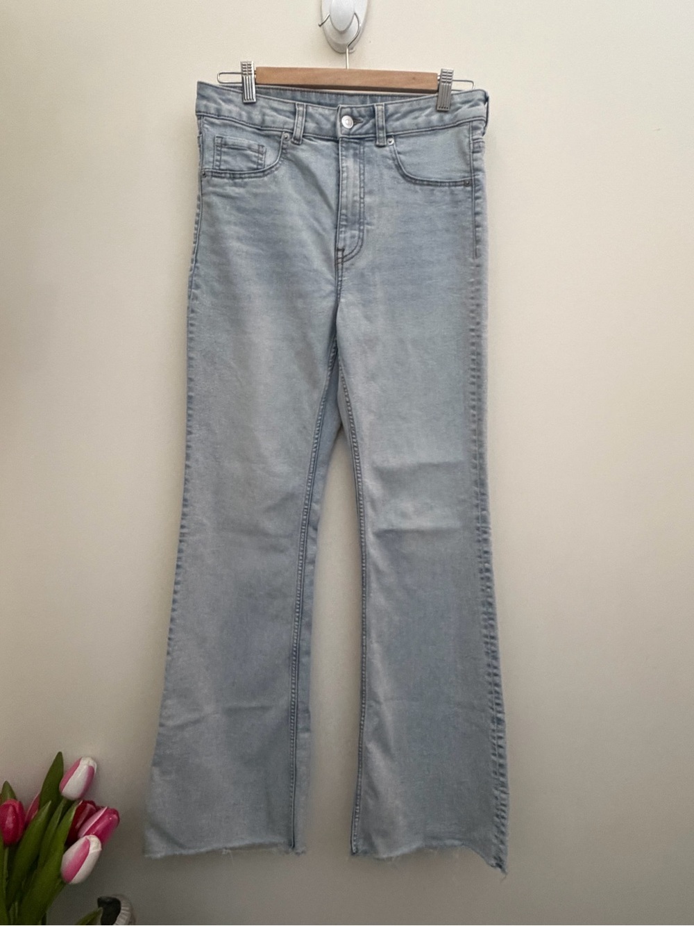 Divided Light Blue Flare Jeans - High Rise Wide Leg